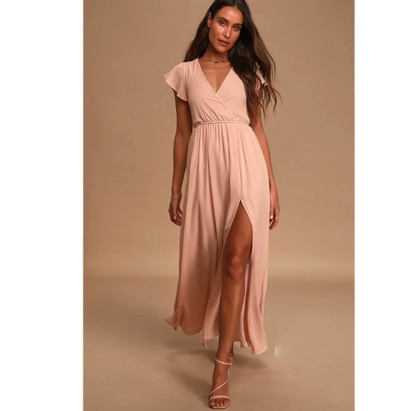 Lulus Dresses & Skirts - Lulu’s Lost in the Moment Blush Maxi Dress